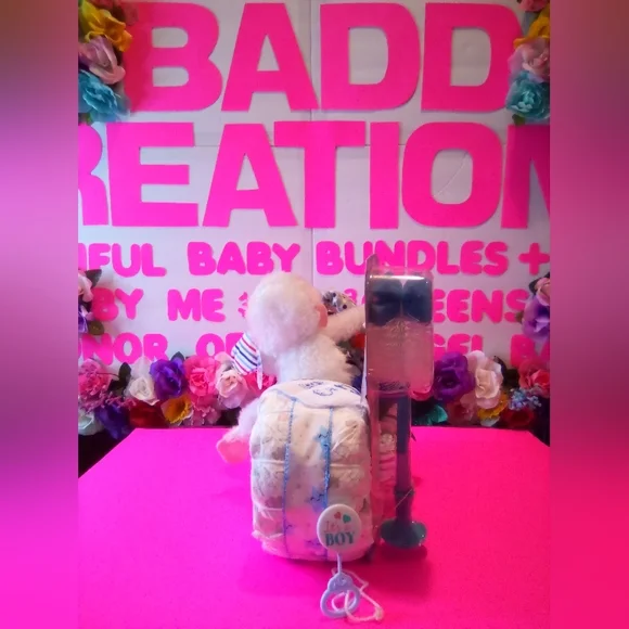 #159👉🏼MOTORCYCLE DIAPER CAKE ("FOR A BABY BOY") - Picture 5 of 9